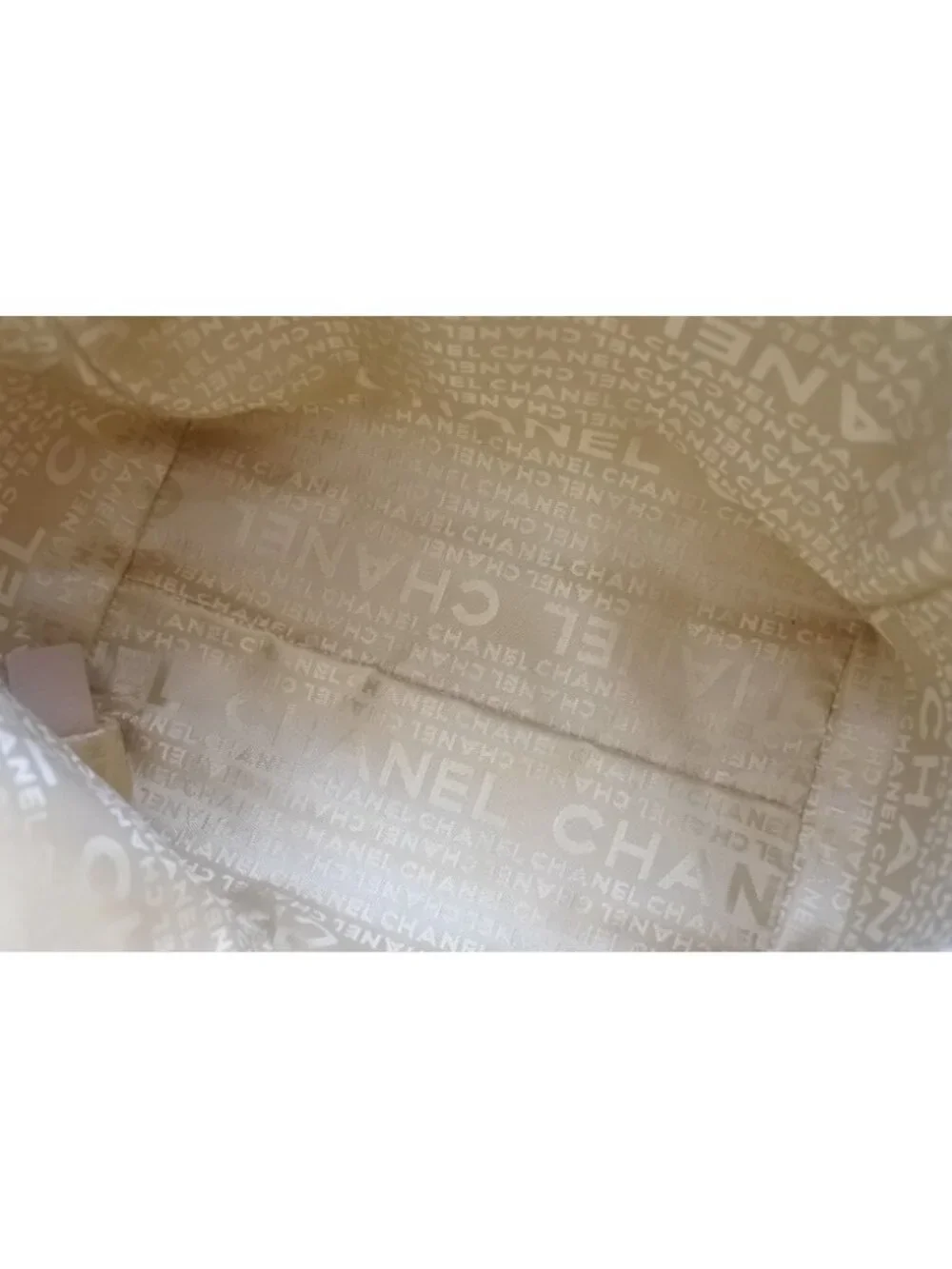 Chanel Handbag Caviar Leather CC Logo Fringe Gold